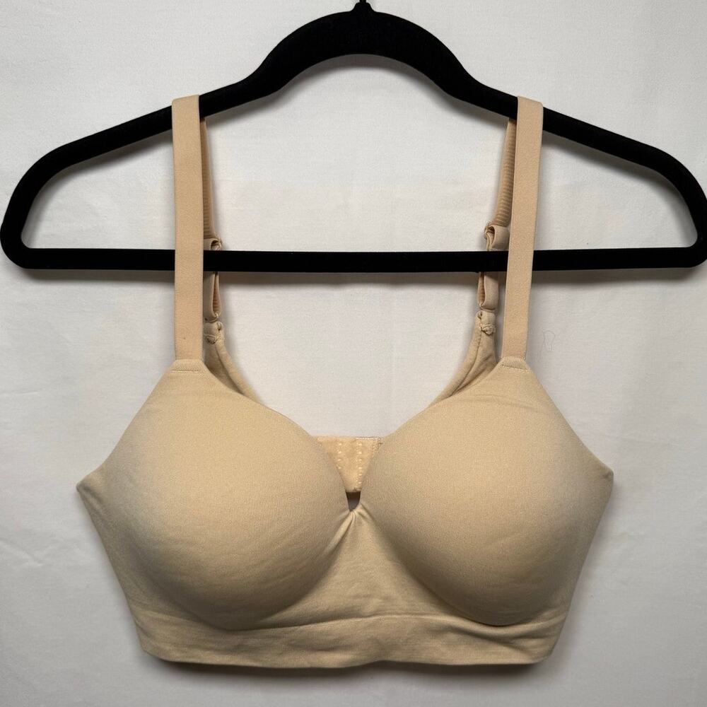 Body & Bra Supportive Comfort Wireless Bra, Light Brown, Size Large